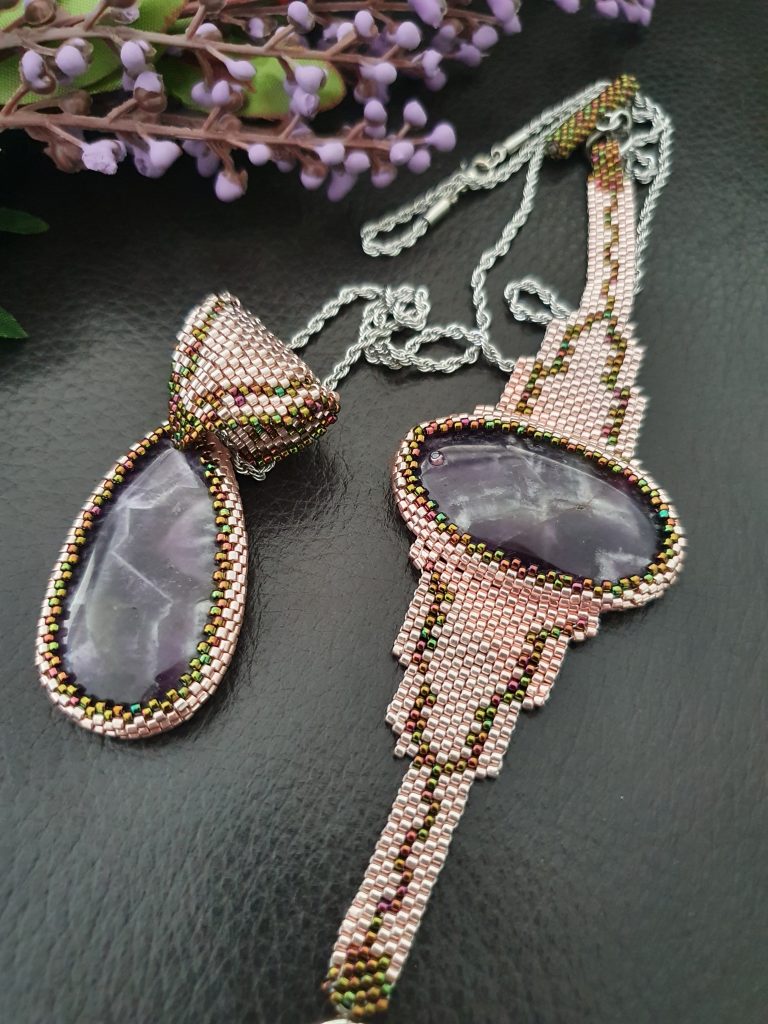 Set peyote pietre semiprețioase Ametist