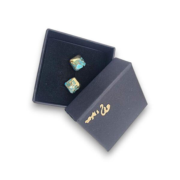 Cercei turquoise in glob cadou Crăciun