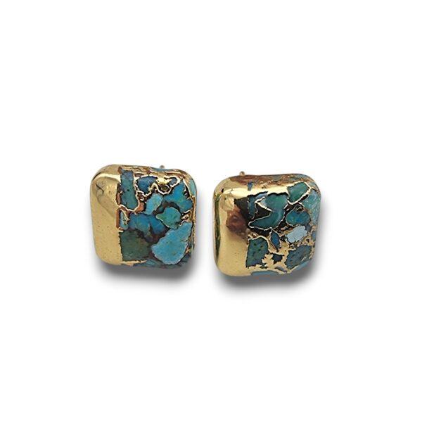 Cercei turquoise in glob cadou Crăciun