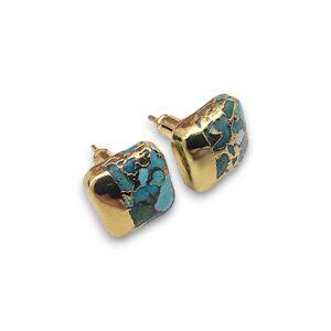 Cercei turquoise in glob cadou Crăciun