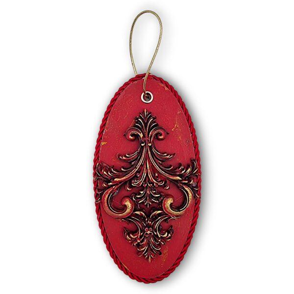 Medalion 2D model baroque rosu
