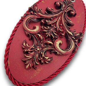 Medalion 2D model baroque rosu