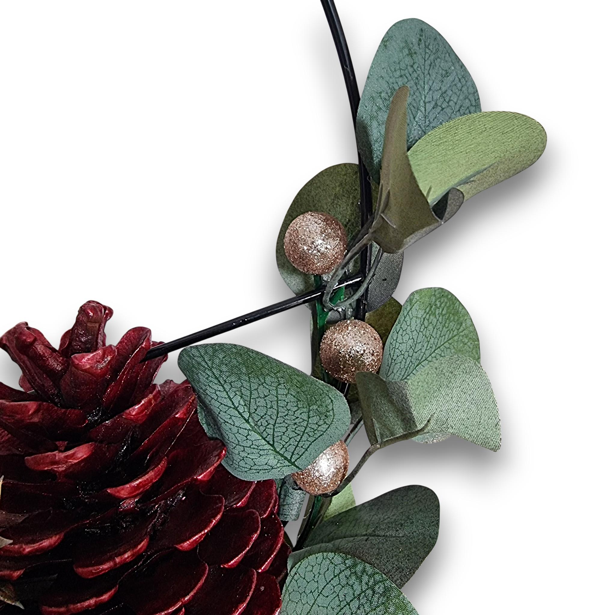 Aranjament Craciun, cerc metalic 40 cm 5 Aranjament Craciun, cerc metalic 40 cm - imagine 5