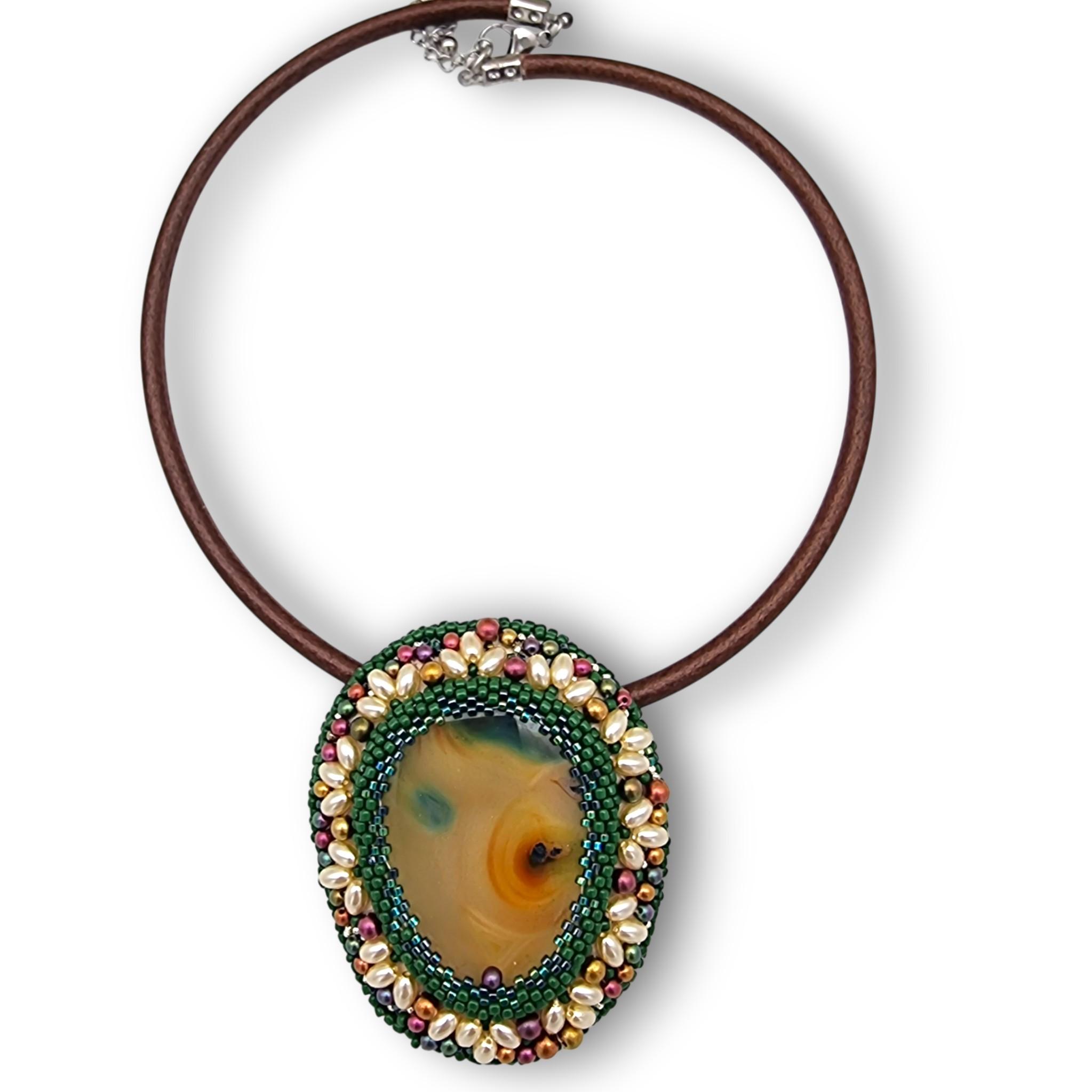 Colier sau broșă 68 mm, Agat 9 Colier sau broșă 68 mm, Agat - imagine 9