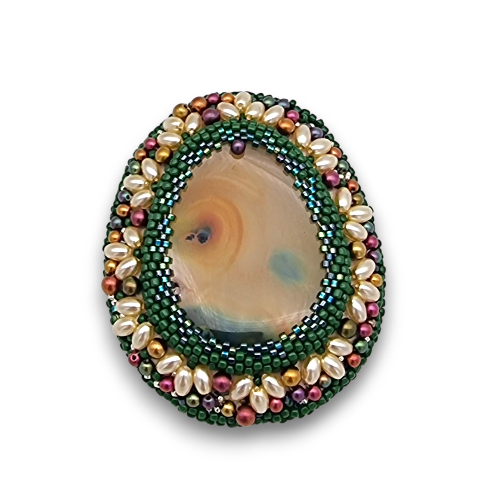 Colier sau broșă 68 mm, Agat 5 Colier sau broșă 68 mm, Agat - imagine 5