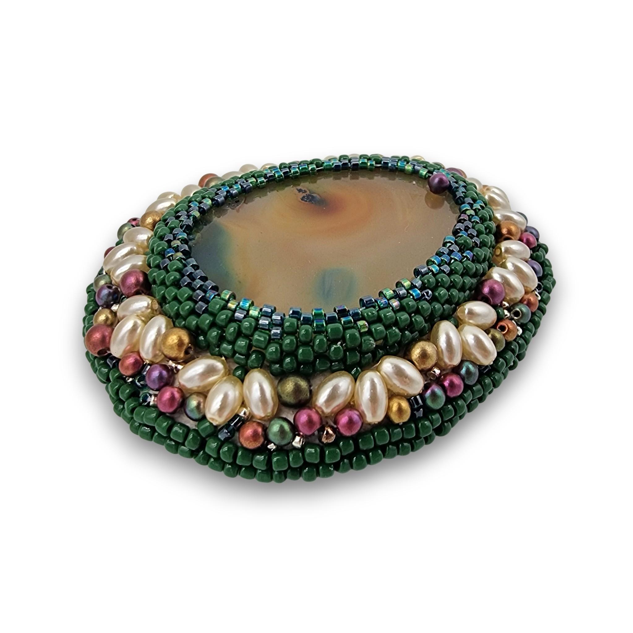 Colier sau broșă 68 mm, Agat 8 Colier sau broșă 68 mm, Agat