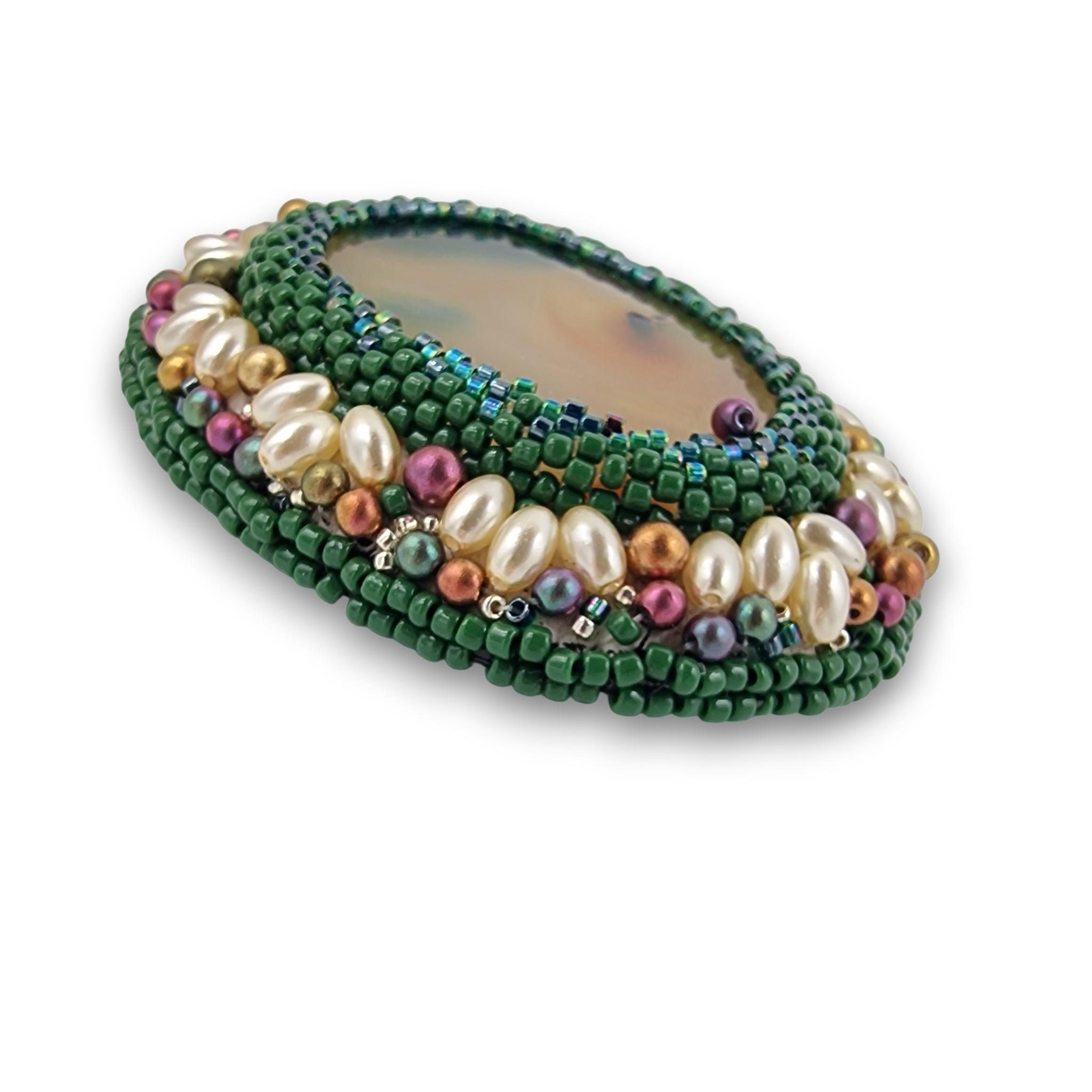 Colier sau broșă 68 mm, Agat 6 Colier sau broșă 68 mm, Agat