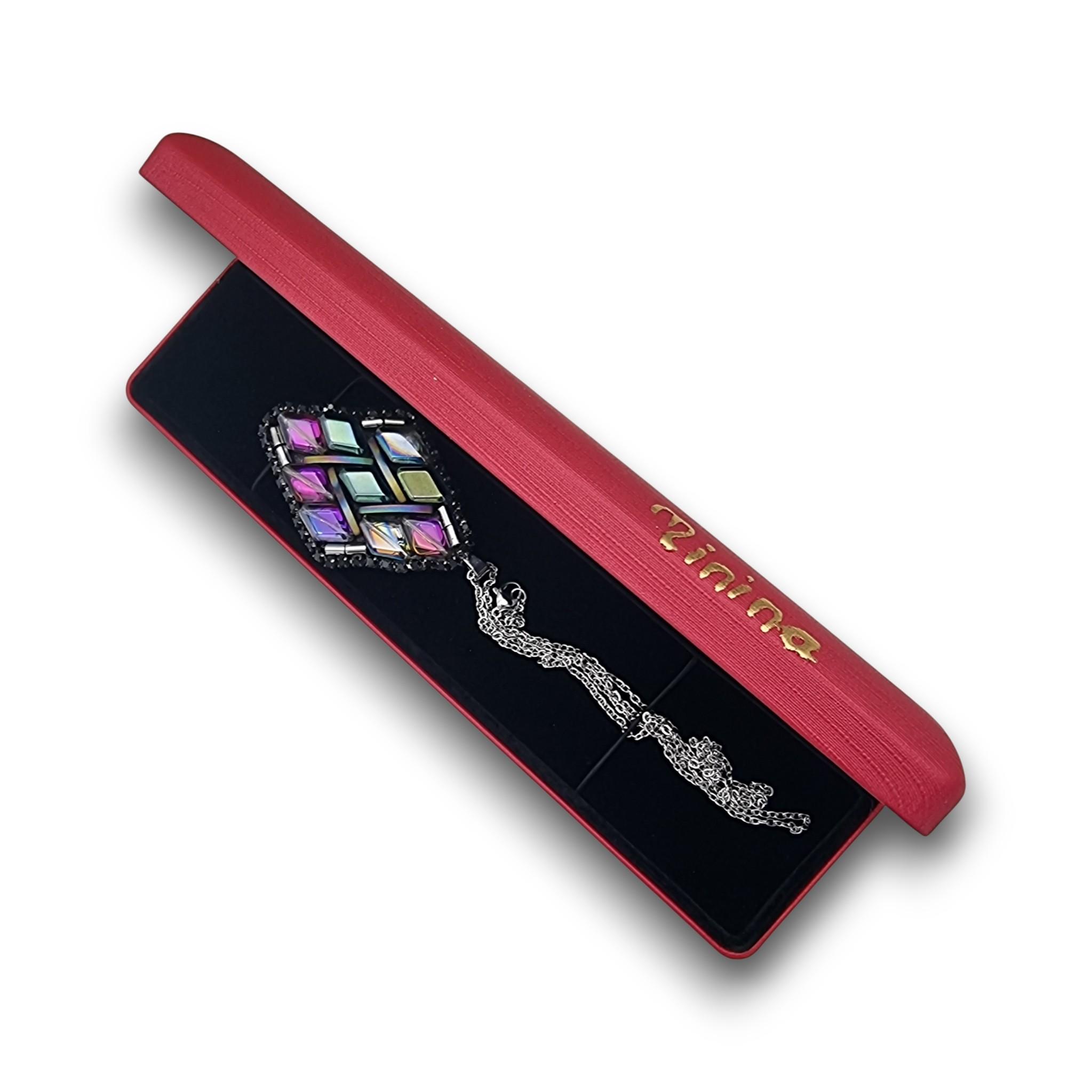 Colier pandantiv margele mari electroplacate, 6cm 5 Colier pandantiv margele mari electroplacate