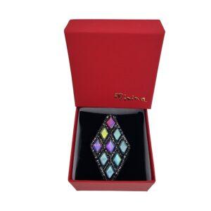 Broșă sau pandantiv, margele mari, 70/40 cm