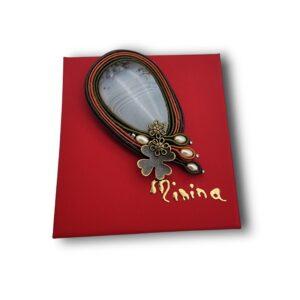 Broșă piatra semipretioasa Agat, 70 mm