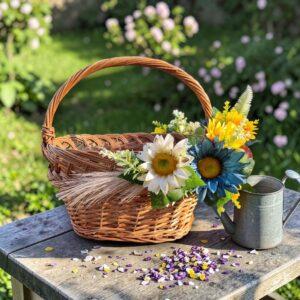 Coș cadou Paște, decorat 33x26X33 cm Coș cadou Paște, decorat 33x26X33 cm