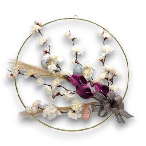 Coroniță Minimalistă 48 cm - Design Auriu Elegan