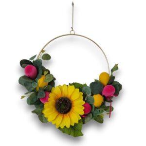 Coroniță de Paște Ouă din Catifea, Diam. 30cm