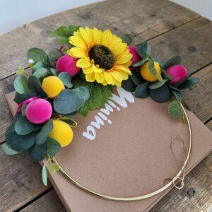 Coroniță de Paște Ouă din Catifea, Diam. 30cm