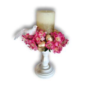 Aranjament de Paște cu Lumânare înaltă, 30 cm
