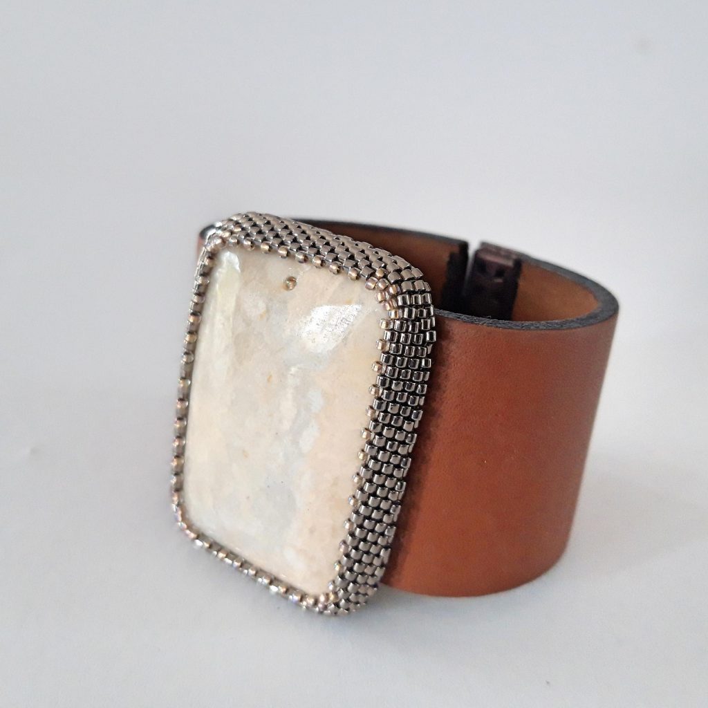 Brățară piele naturală lată 38mm