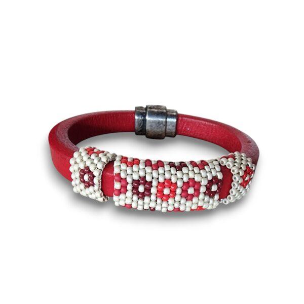 Brățară rosie in glob cadou Crăciun 8cm