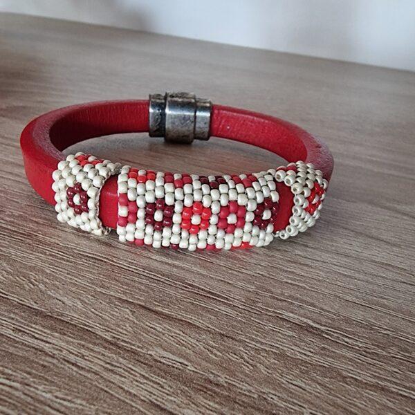 Brățară rosie in glob cadou Crăciun 8cm - imagine 4