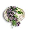 Coroniță plată, flori de primavară, 40 cm