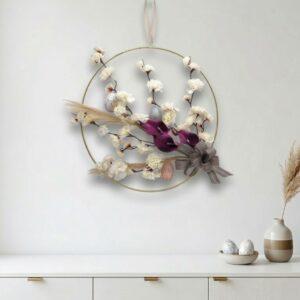 Coroniță Minimalistă 48 cm - Design Auriu Elegan