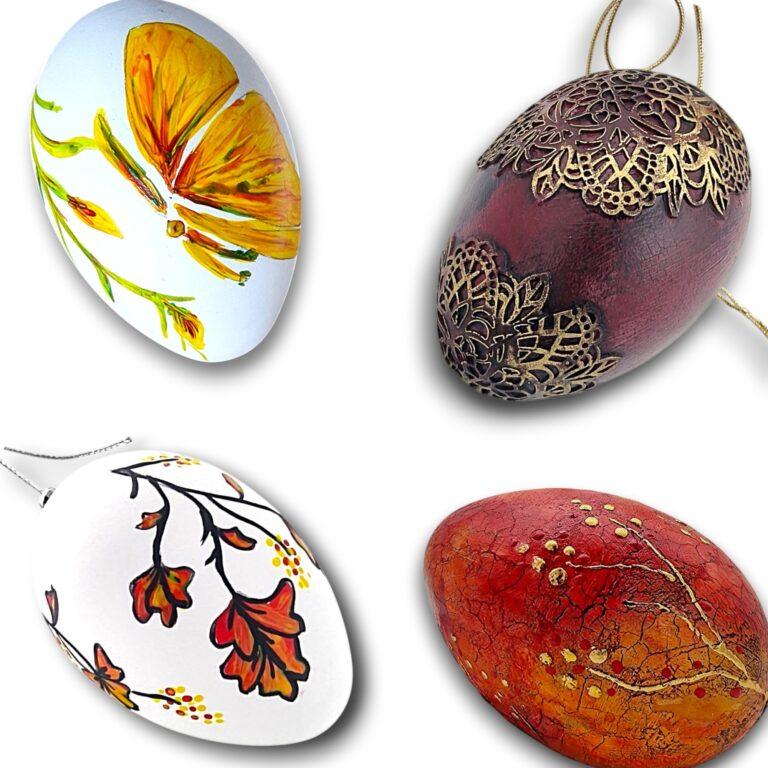 Oua decorate divers, Paște, 10 cm