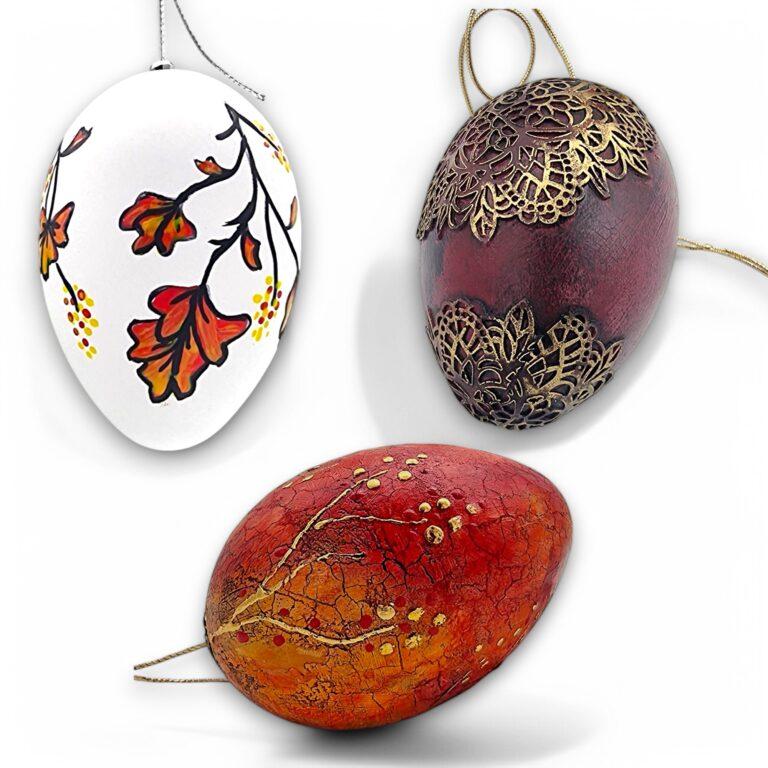 Oua decorate divers, Paște, 10 cm