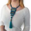 Colier Statement Soutache cu Abalone - imagine 5
