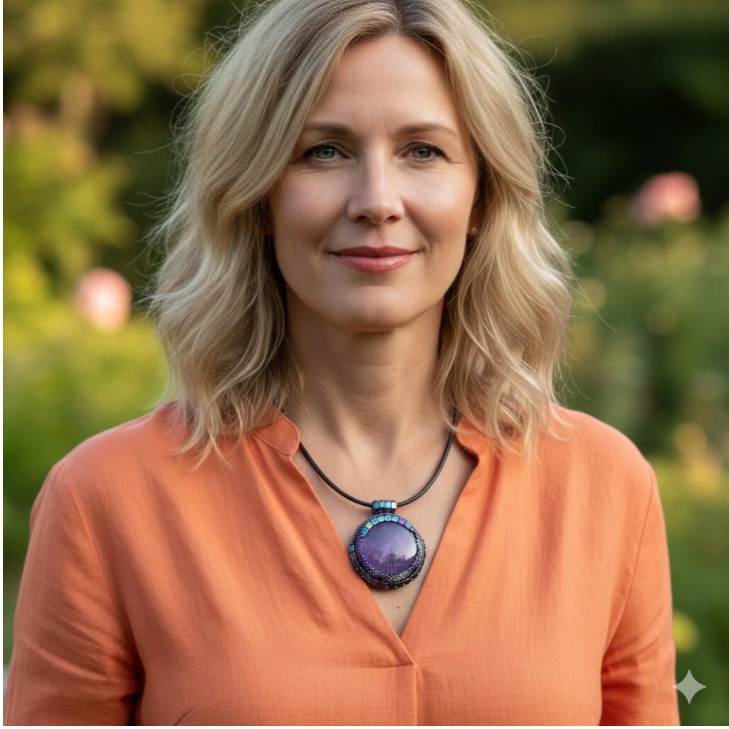 Colier Statement "Ultra Violet", 60 mm 2 Colier Statement "Ultra Violet