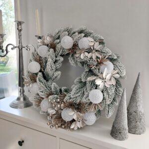 Crăciun alb - decor ușă/perete, 50 cm