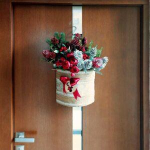 Coș decorativ ușă/perete Crăciun, 55x30cm