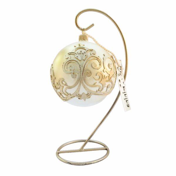 Glob Crăciun auriu "Arabesque" 10 cm