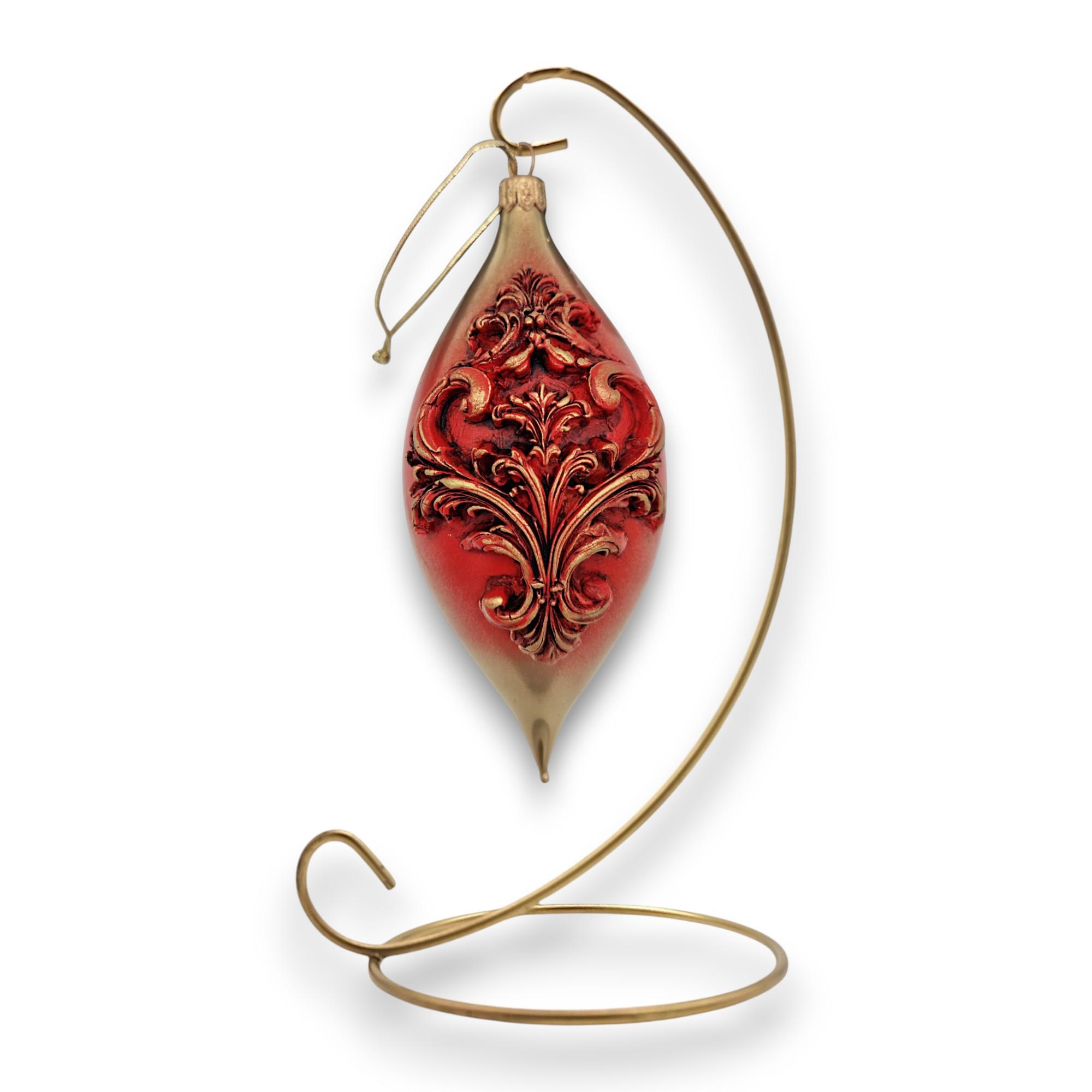 Glob lung sticlă, model baroque 15x6 cm 8 Glob lung sticlă, model baroque 15x6 cm