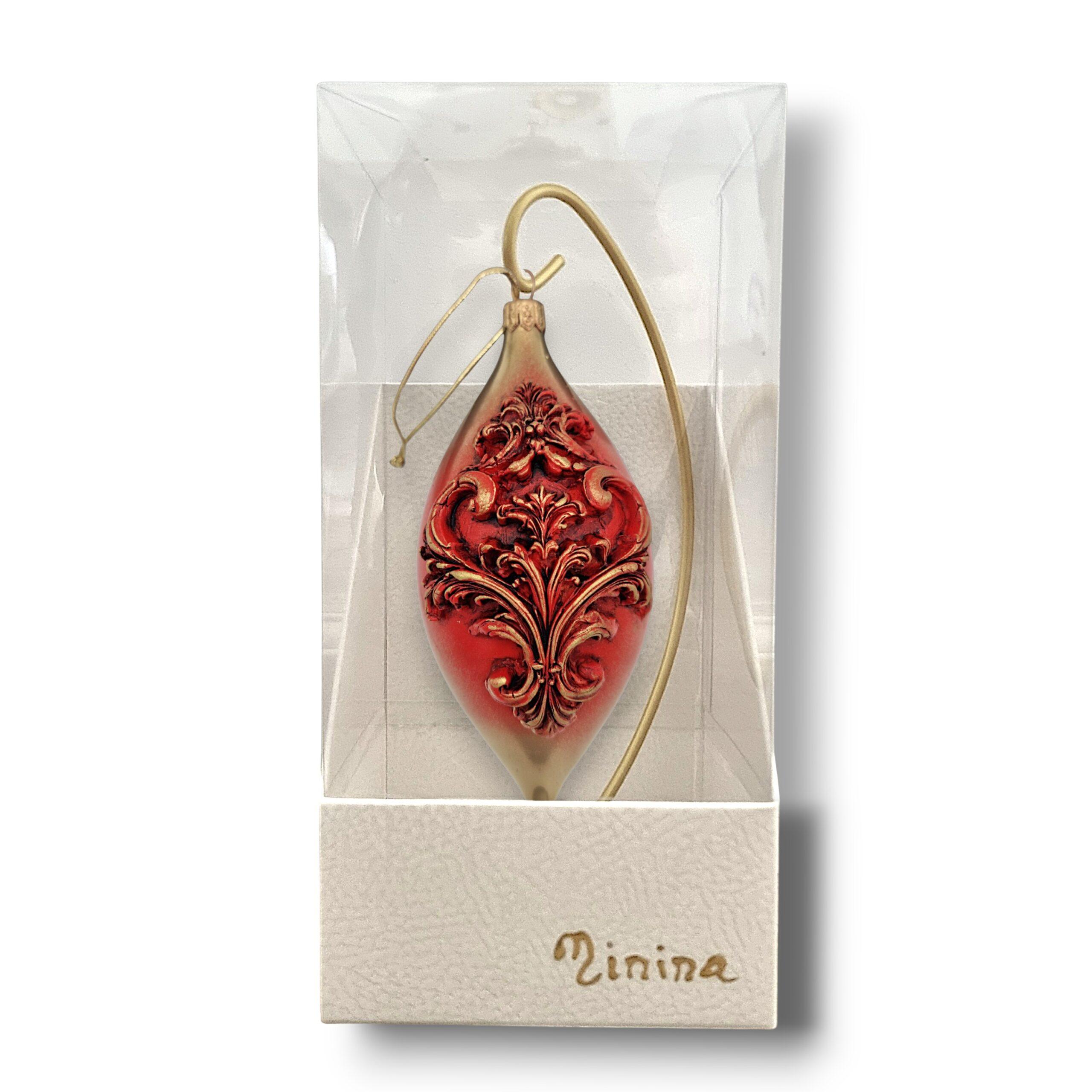 Glob lung sticlă, model baroque 15x6 cm 9 Glob lung sticlă, model baroque 15x6 cm