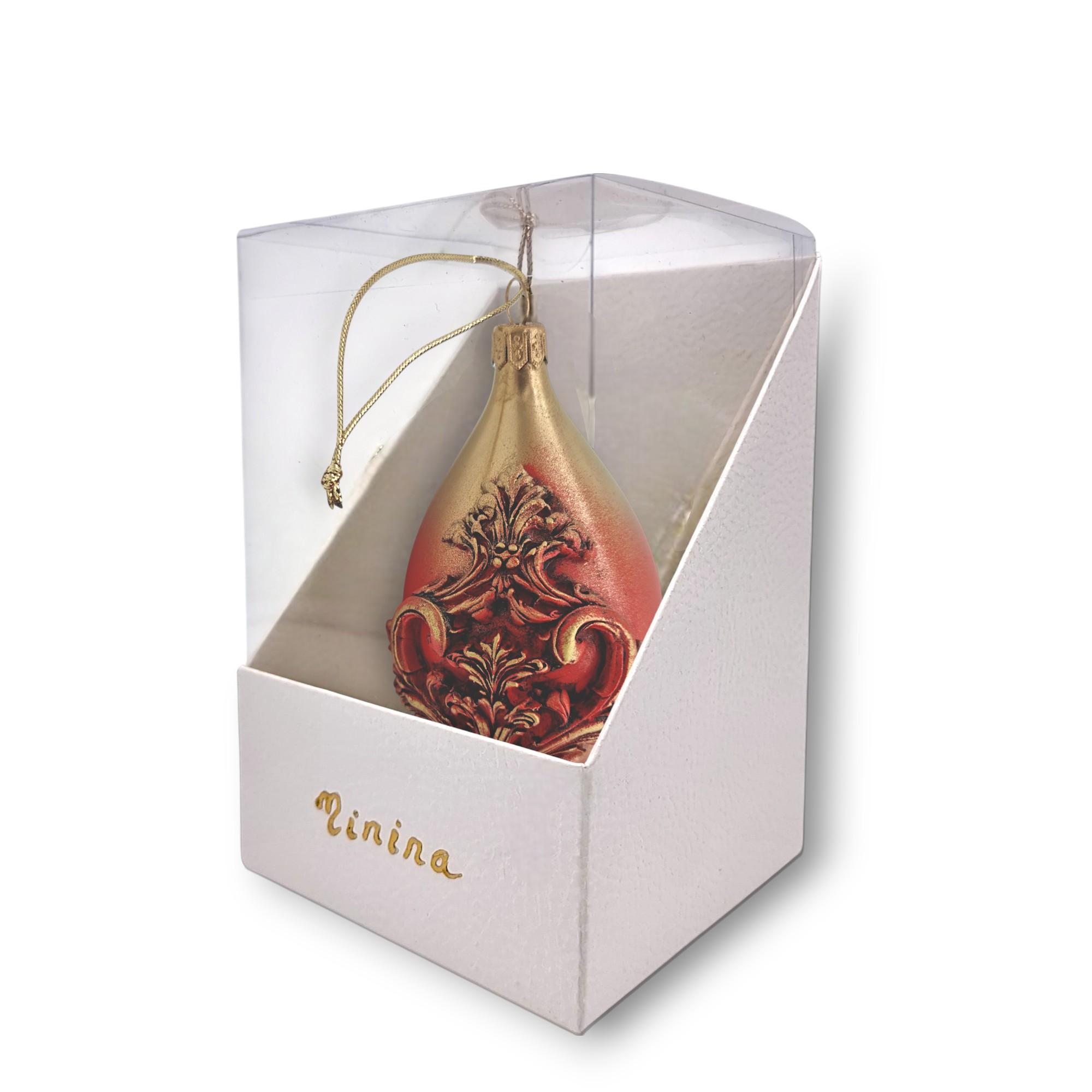 Glob lung sticlă, model baroque 15x6 cm 7 Glob lung sticlă, model baroque 15x6 cm