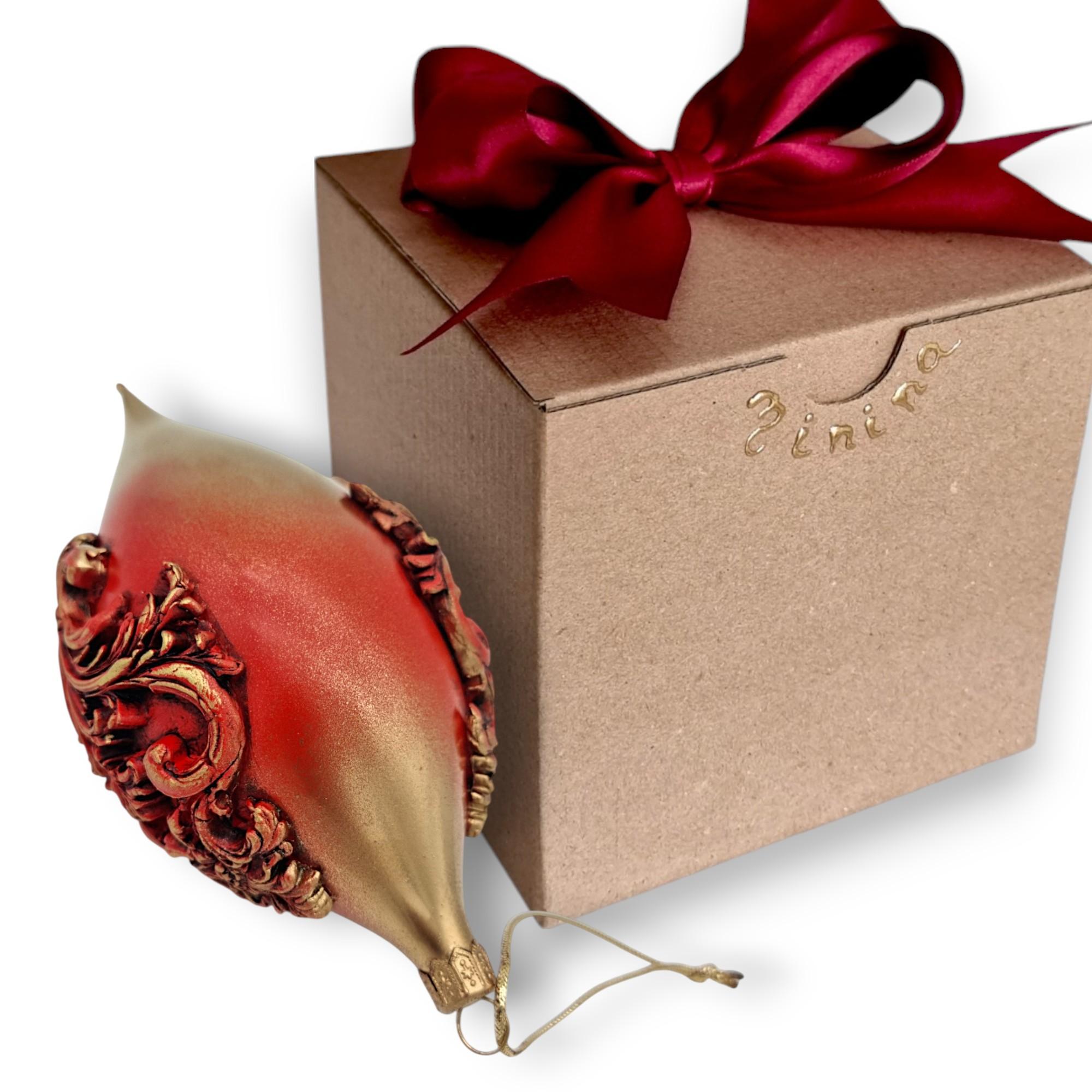 Glob lung sticlă, model baroque 15x6 cm 6 Glob lung sticlă, model baroque 15x6 cm