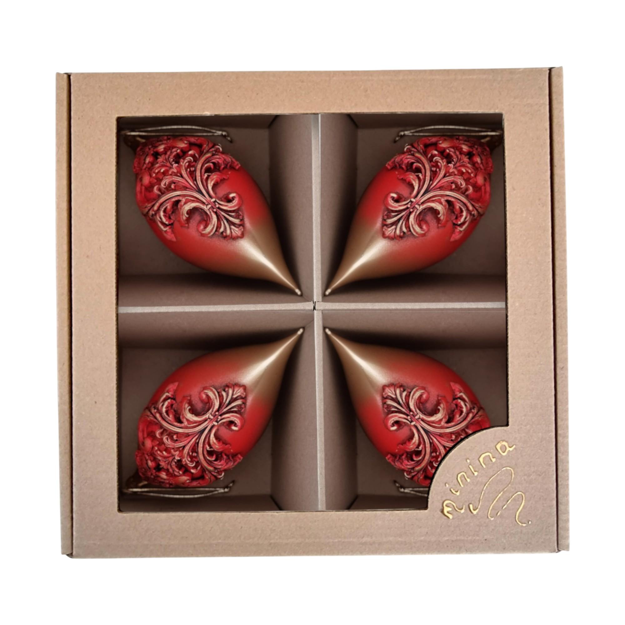 Glob lung sticlă, model baroque 15x6 cm 10 Glob lung sticlă, model baroque 15x6 cm