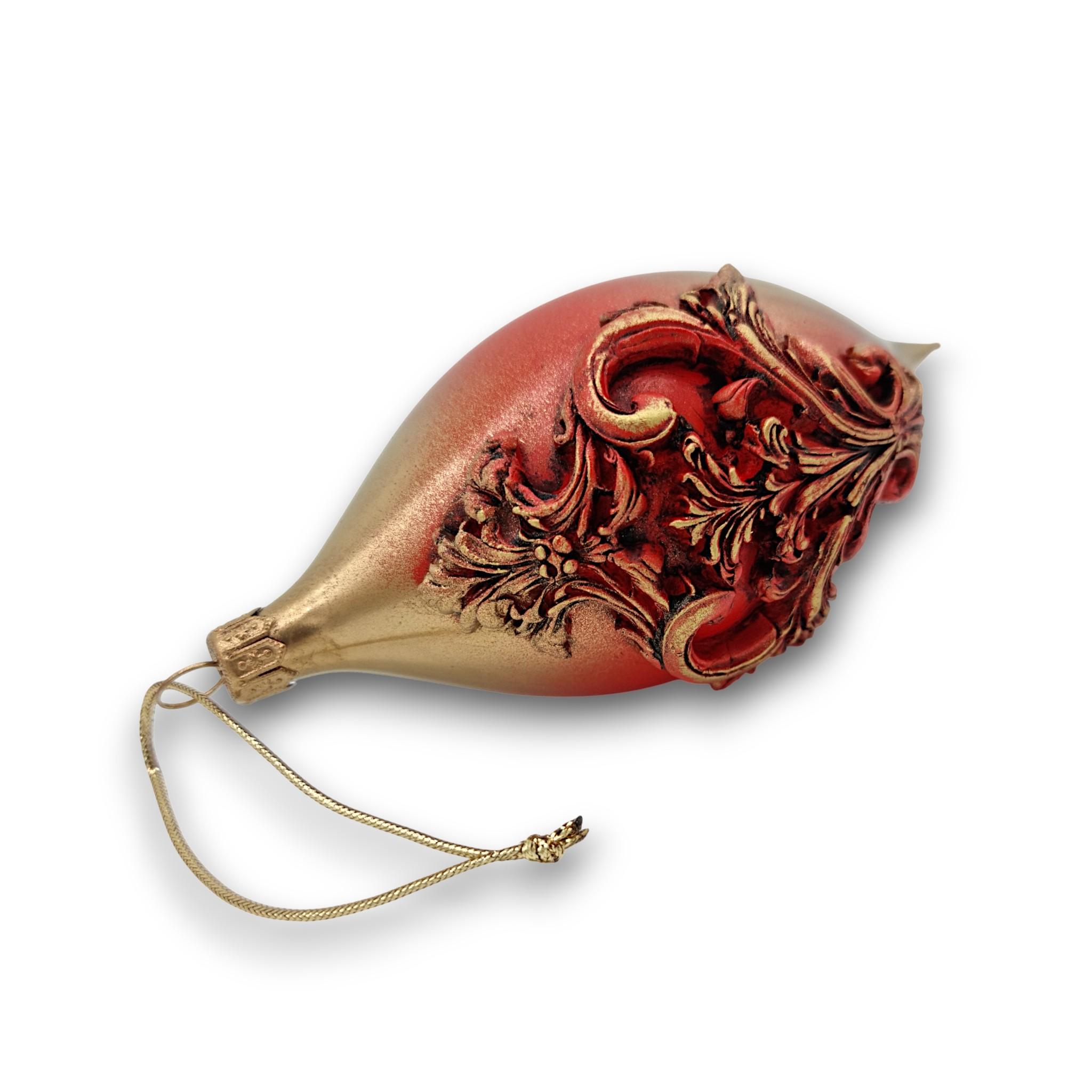 Glob lung sticlă, model baroque 15x6 cm 3 Glob lung sticlă, model baroque 15x6 cm