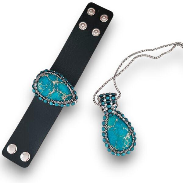 Set bijuterii 2 piese Regalit turquoise