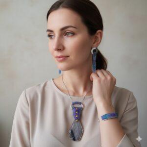 Agat striped mare, neregulat, 60x30mm