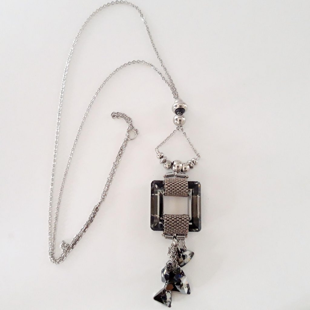 Square ring Swarovski 30mm
