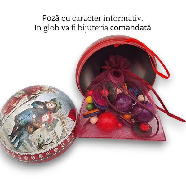 Colier agat colorat in glob 8mm, cadou Crăciun - imagine 4