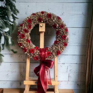 Cadou Crăciun, coroniță masă sau perete, 33 cm