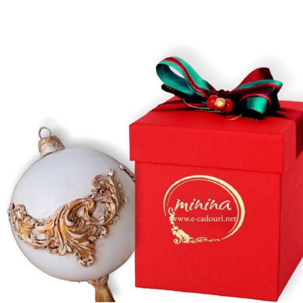 Glob 10 cm model baroque, în cutie cadou